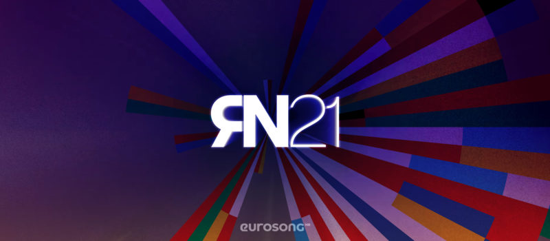 Na vizualu inspiriranom logom Eurosonga 2021 nalazi se ispis RN2021