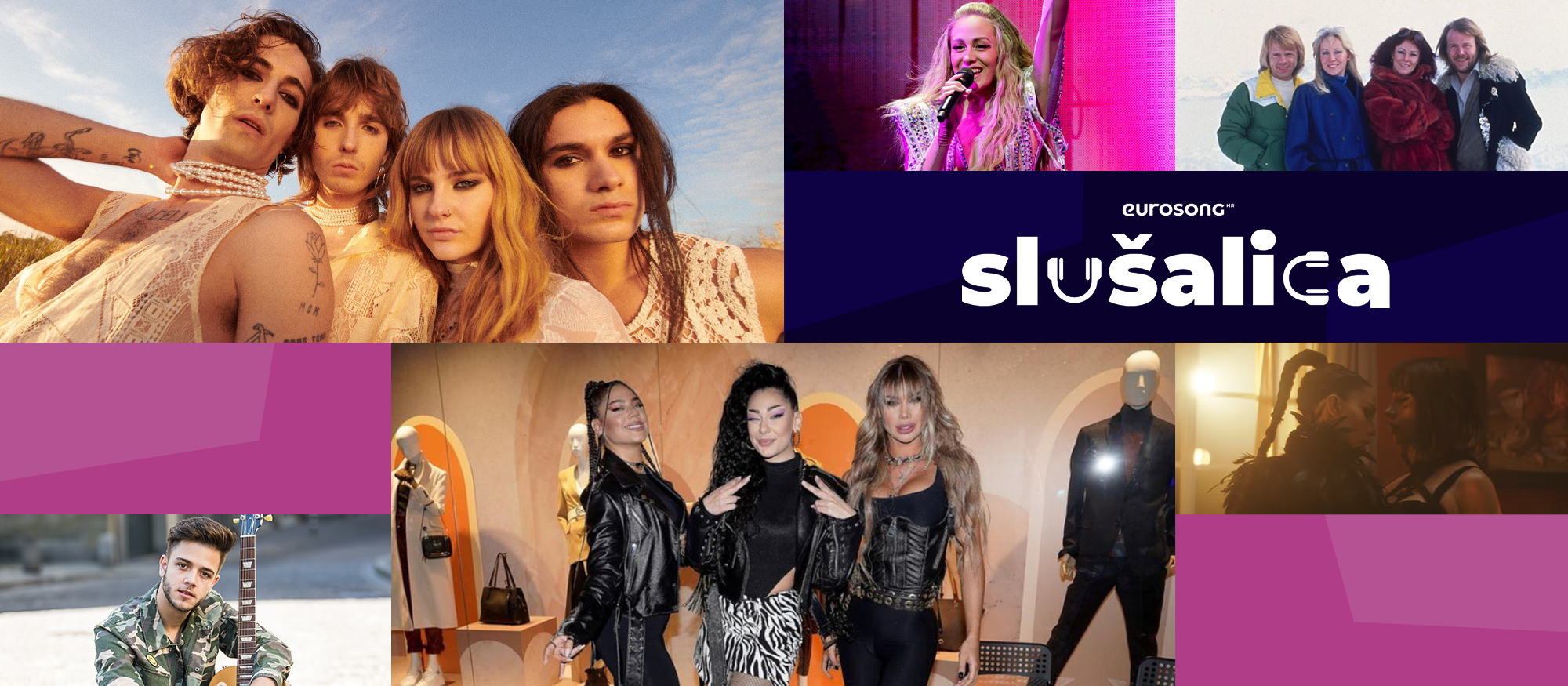 Eurosong Slušalica vizual za hit godine 2021. Maneskin, Albina, Luca Hanni, Hurricane, Franka i Sara Jo