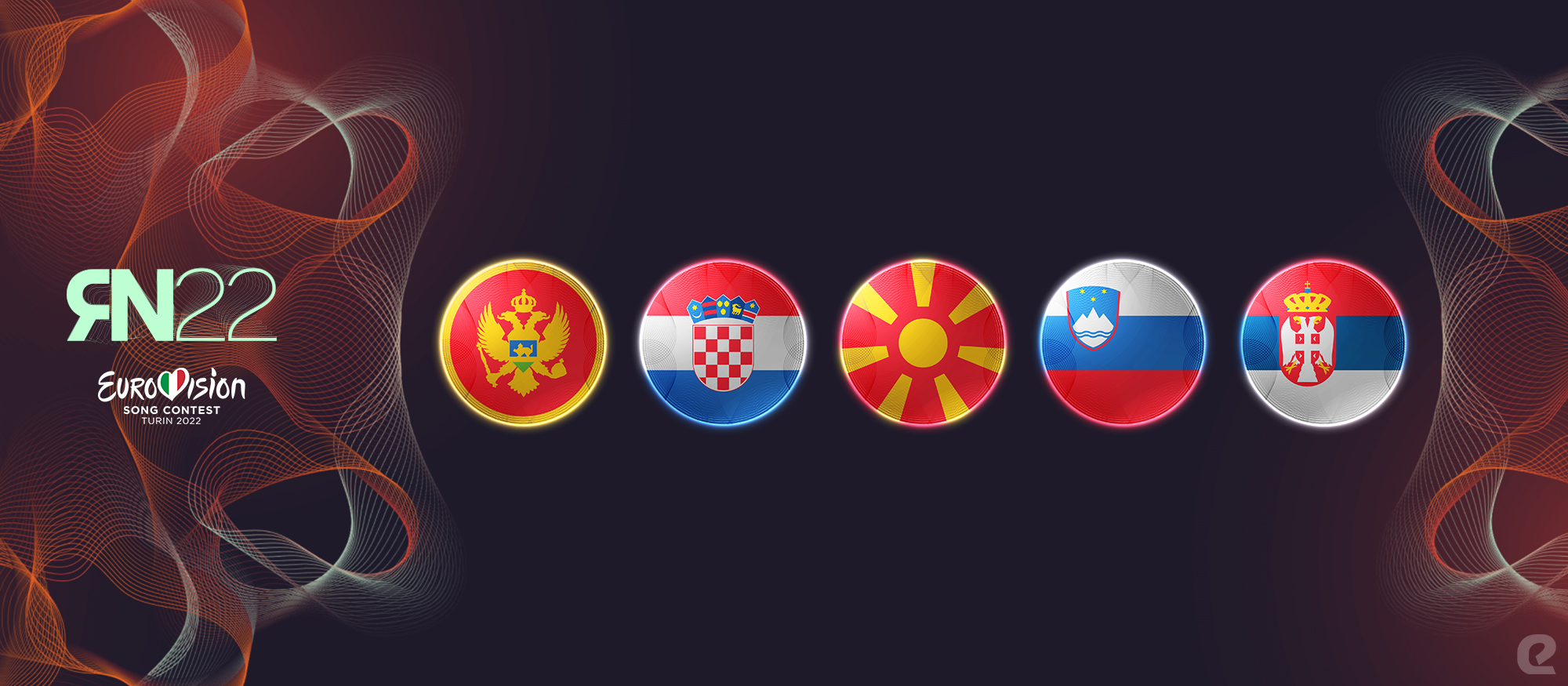 Razmišljamo naglas Eurosong 2022. eurosong.hr Crna Gora Hrvatska Sjeverna Makedonija Slovenija Srbija