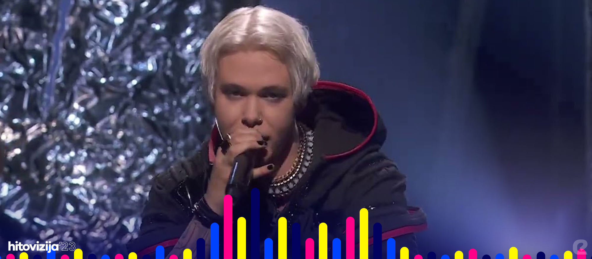 Logo projekta Hitovizija u kojem se prisjećamo hitova nacionalnih izbora eurovizijske sezone 2023. - JONE