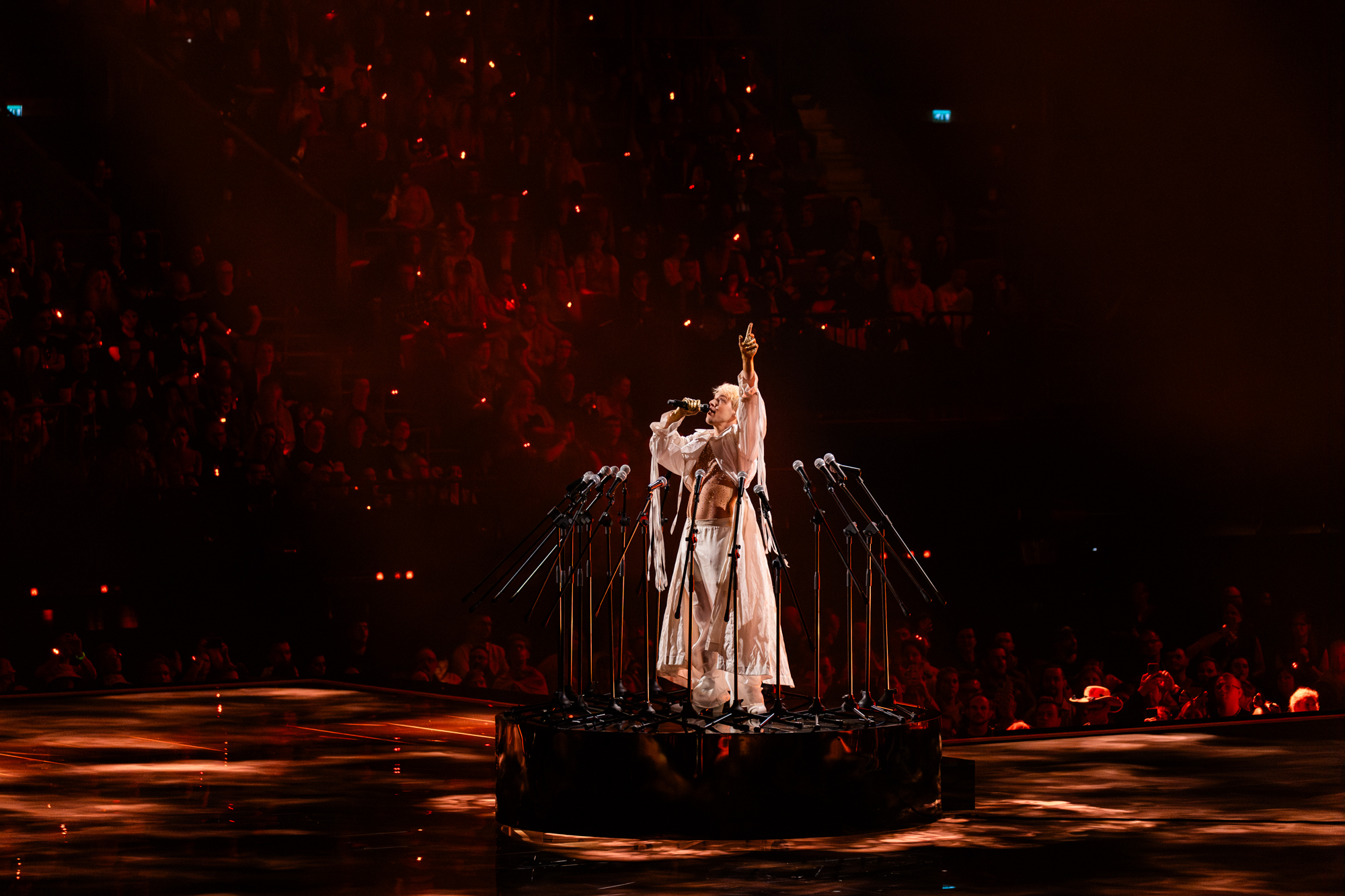 Mustii performing Before The Party’s Over for Belgium at the Second Semi-Final at Malmö Arena