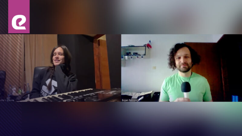 Screenshot iz video intervjua sa Milom Nikolić povodom njenog nastupa na PZE 25