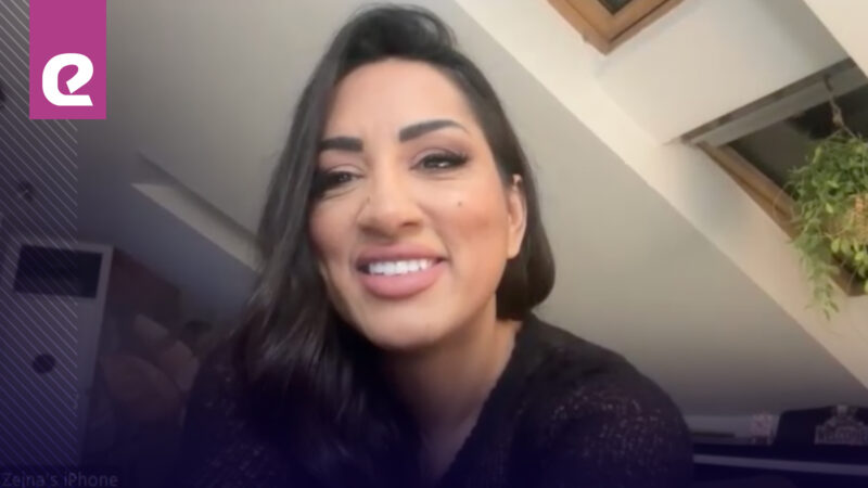 Screenshot iz intervjua sa Zejnom povom nastupa na Pesmi za Evroviziju 2026 sa pesmom Jugoslavija